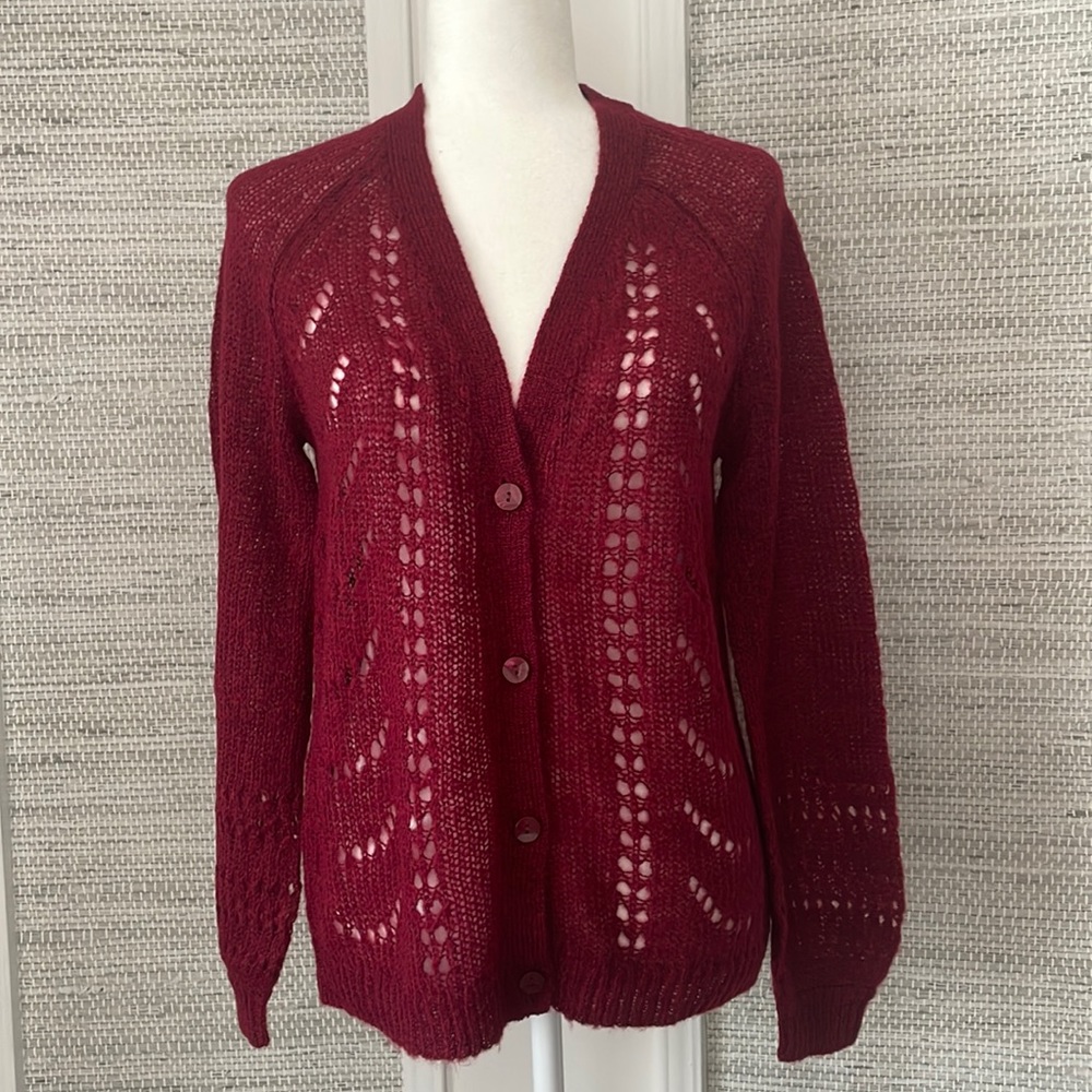 Like new Loft Outlet cardigan. Merlot color.